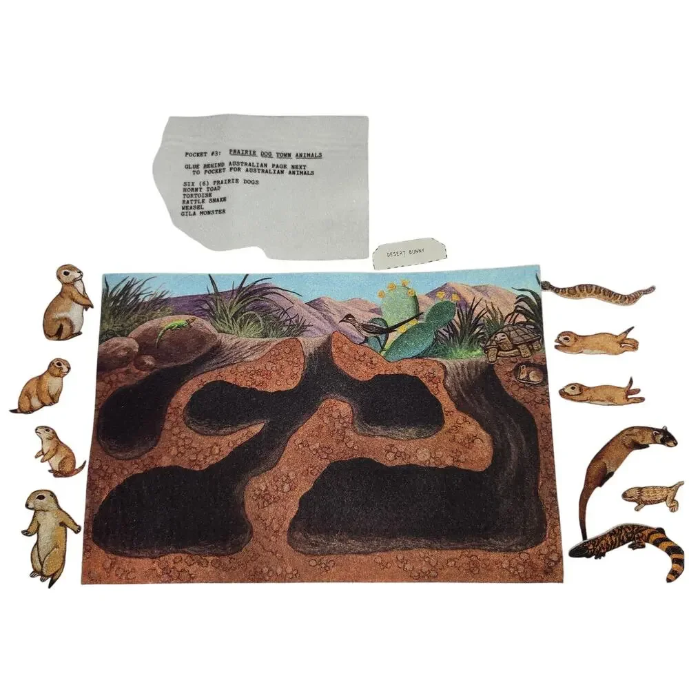 Unfinished Fabric Quiet Flannel Board Activity Book Animal Habitats Farm‎ 125+